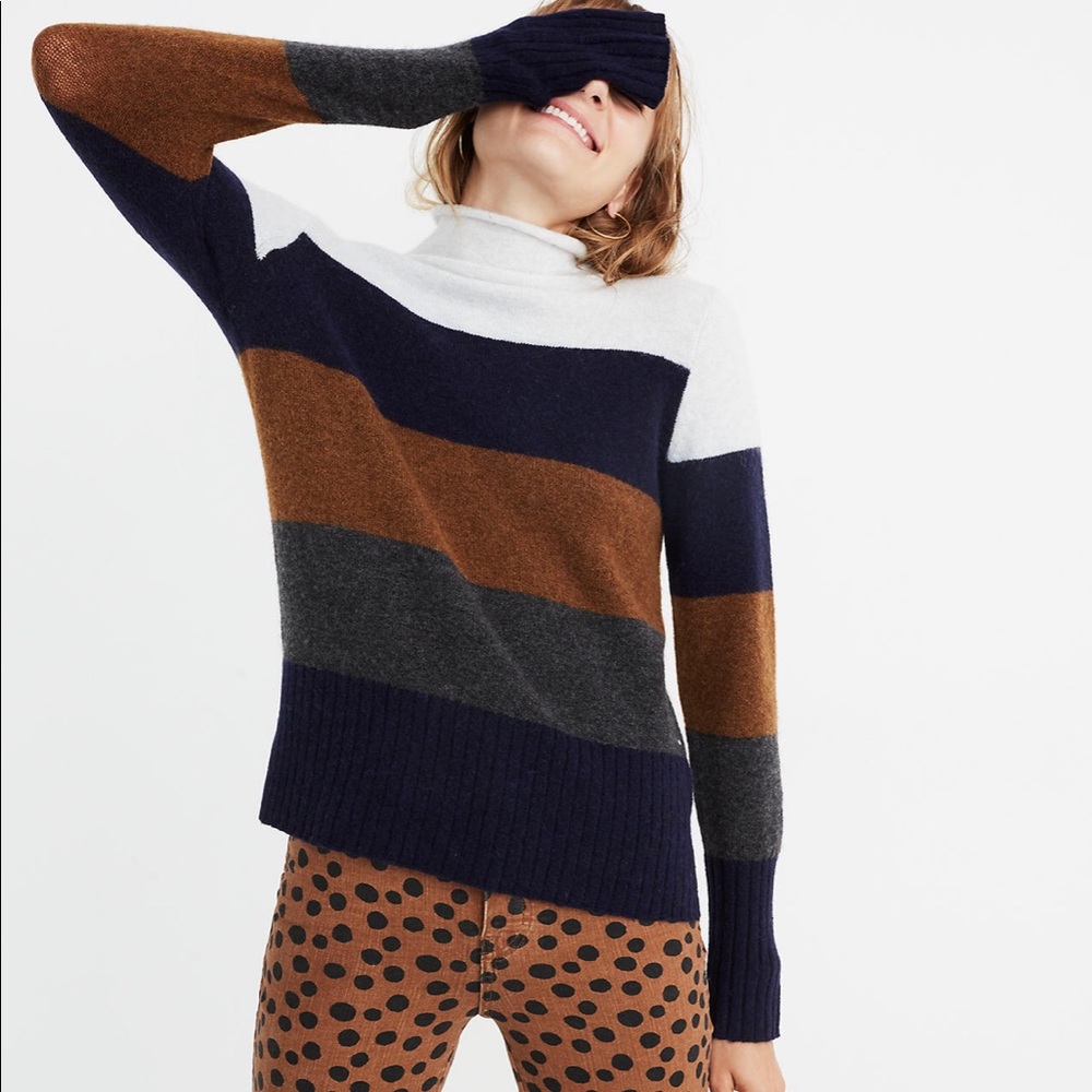Madewell Inland Striped Turtleneck Sweater